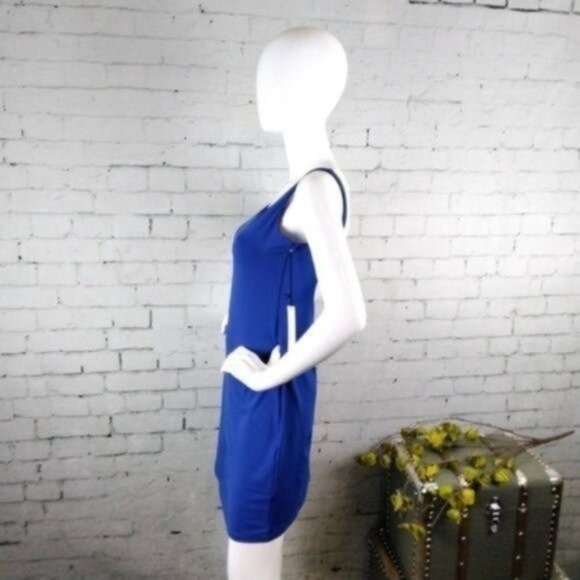 Susana Monaco Scoop Neck Tank Mini Dress Blue Size Medium - Picture 2 of 6